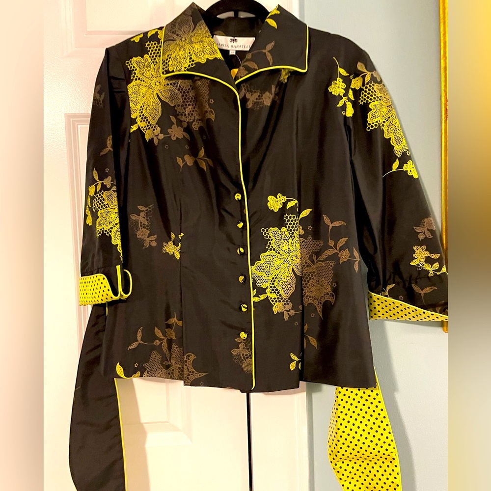$24 Beautiful & Unique Marisa Baratelli Ladies Silk Jacket Size 14